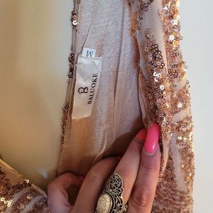Sequence elegant low cut dress